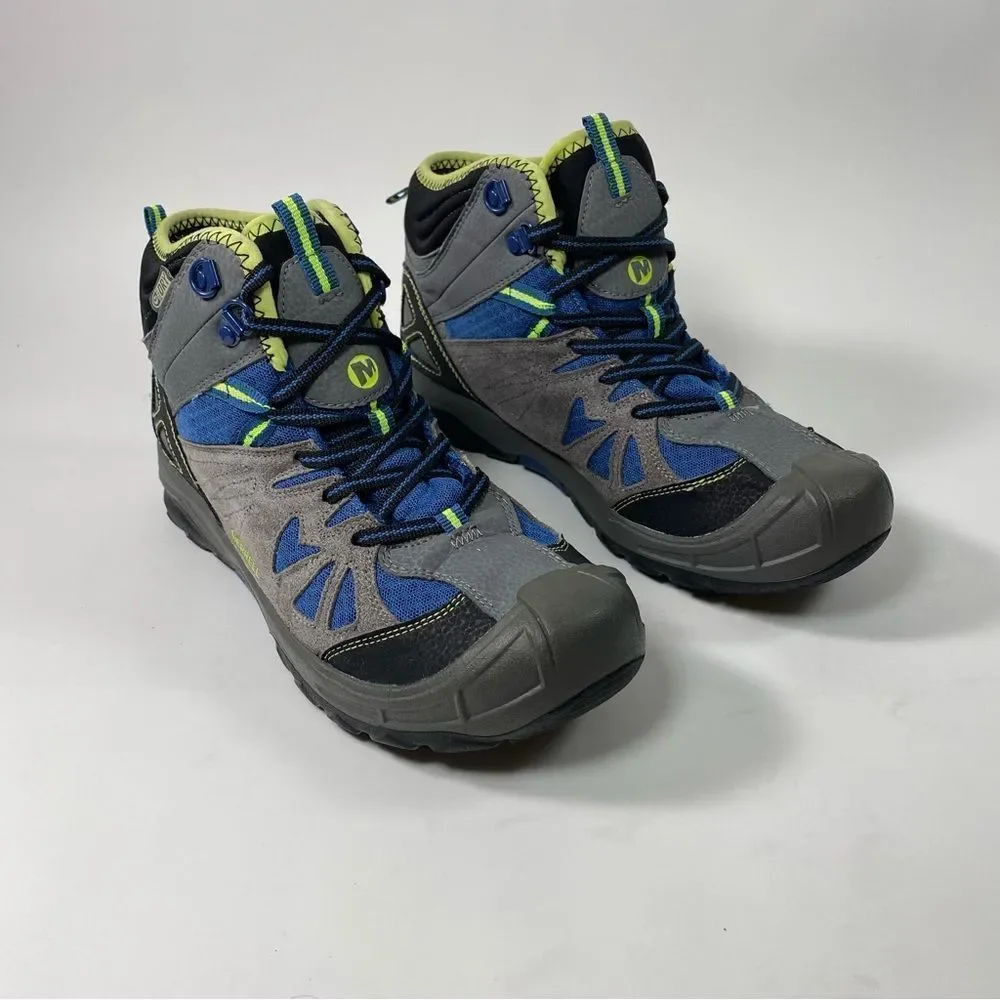 Merrell Capra Mid Boys Waterproof Boots. Color Blue/Grey. SZ 7 Youth SZ 9 Womens - Picture 1 of 11